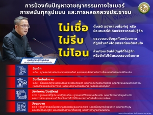 "ไม่เชื่อ ไม่รีบ ไม่โอน" คาถาป้องกันภัยไซเบอร์ที่ทุกคนต้องมี!